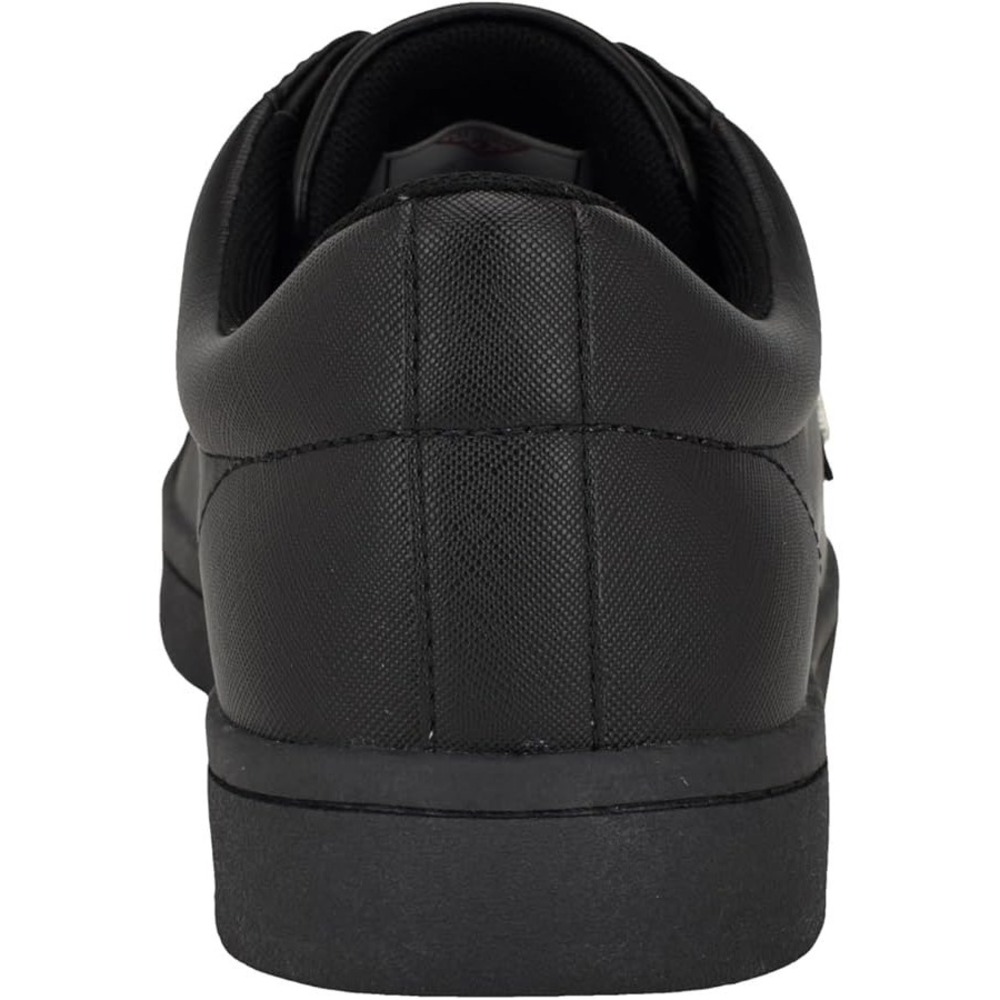 Guess Lacket Mens Black Faux Leather Low Top Sneakers Size 10 M NEW - Picture 11 of 12